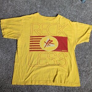 Y2K Young & Reckless "Y&R" Yellow Size XL Short Sleeve Shirt - Streetwear
